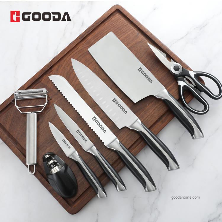 7 Pcs Forged Kitchen Knife Set with ABS Handle