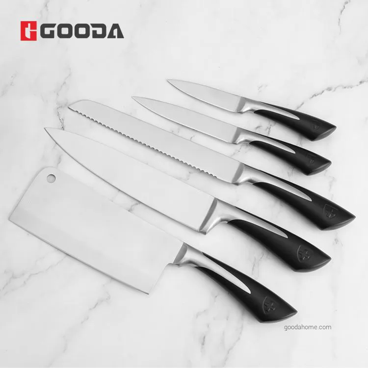 5 Pcs Stainless Steel Kitchen Cleaver Knife Set