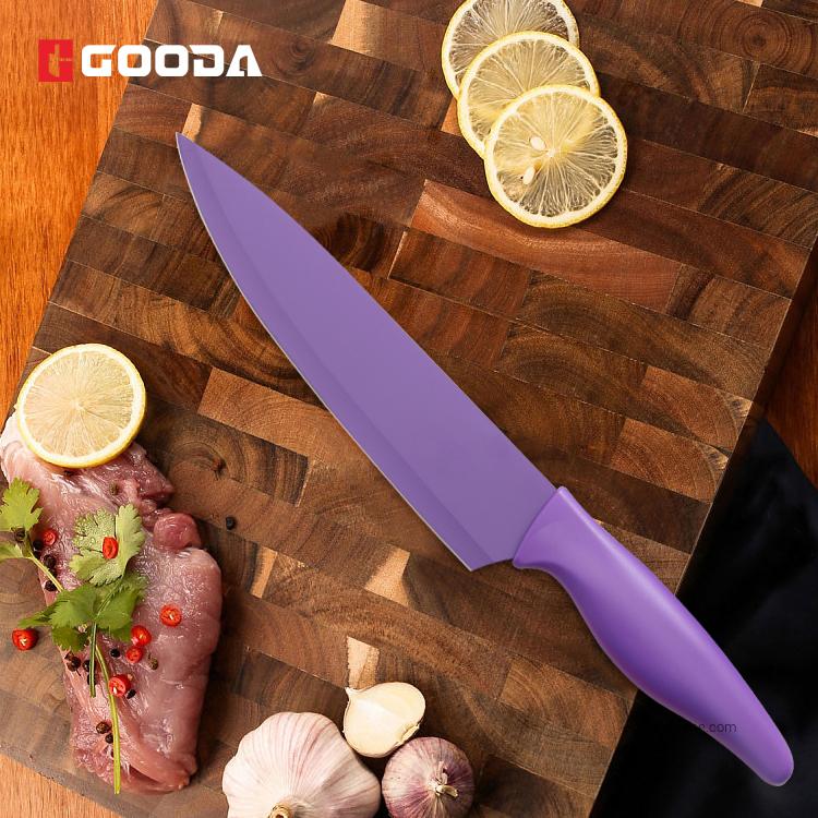 5 Piece Colorful Chef Kitchen Knife Set With Plastic Handle