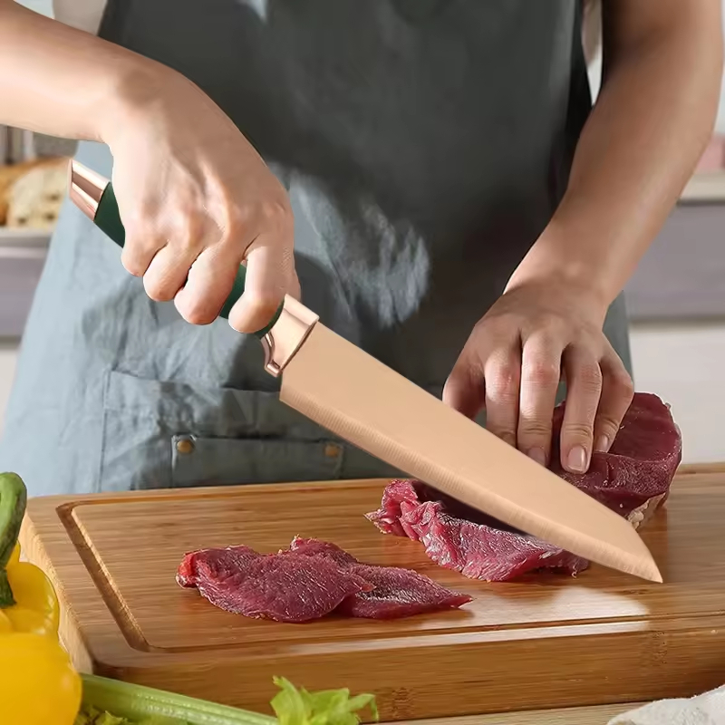 6 Pcs Wholesale  Japanese kitchen knives stainless steel chef knife set kitchen with block